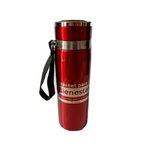Termo Rojo Frío y Caliente Internet Para El Bienestar 800 Ml